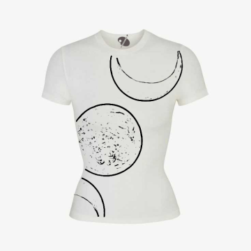 Short sleeve shirt (moon print)