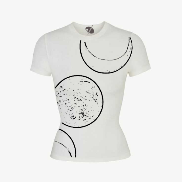 Short sleeve shirt (moon print)